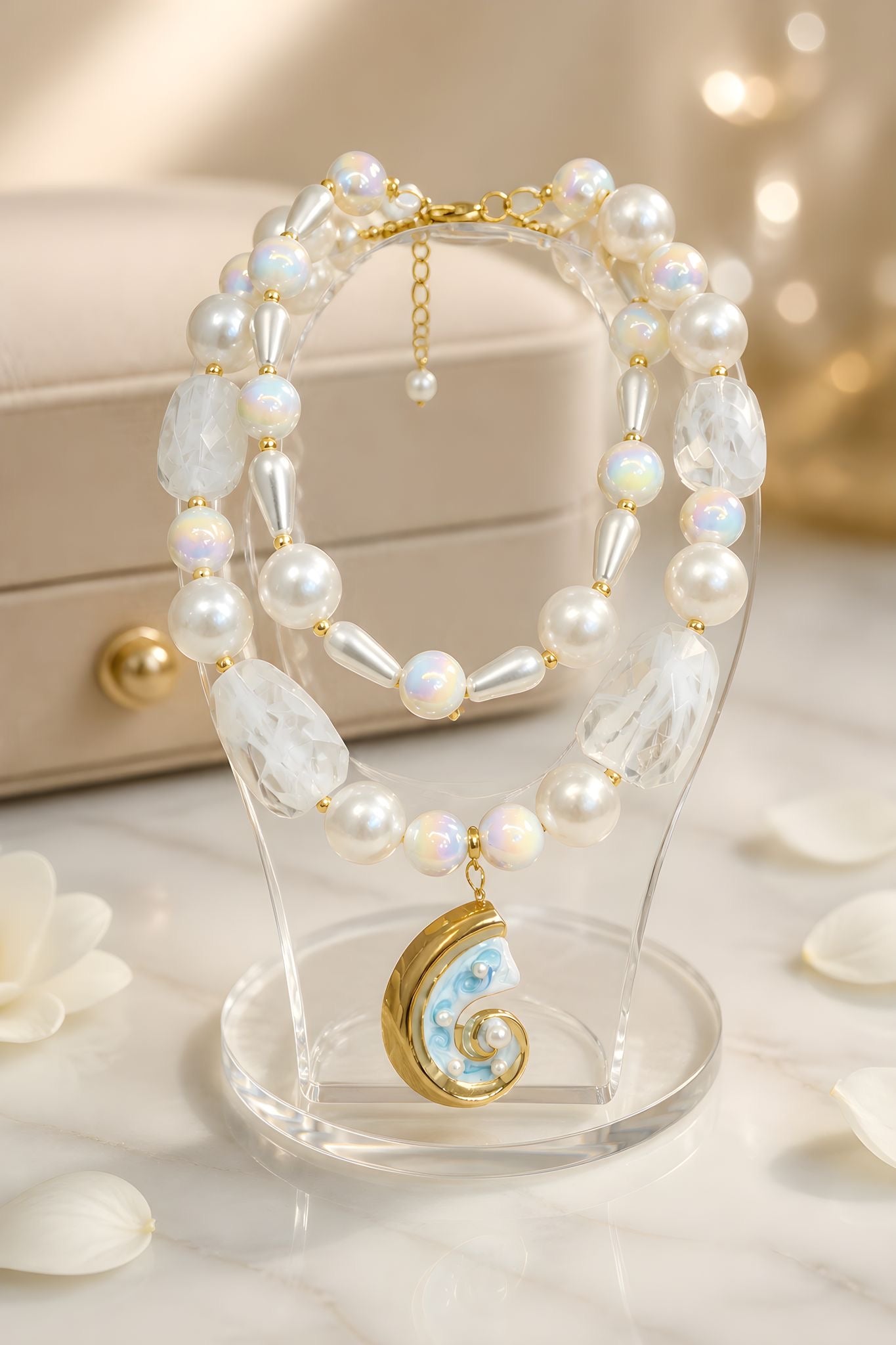 Seashell Glow Handmade Necklace by Illari