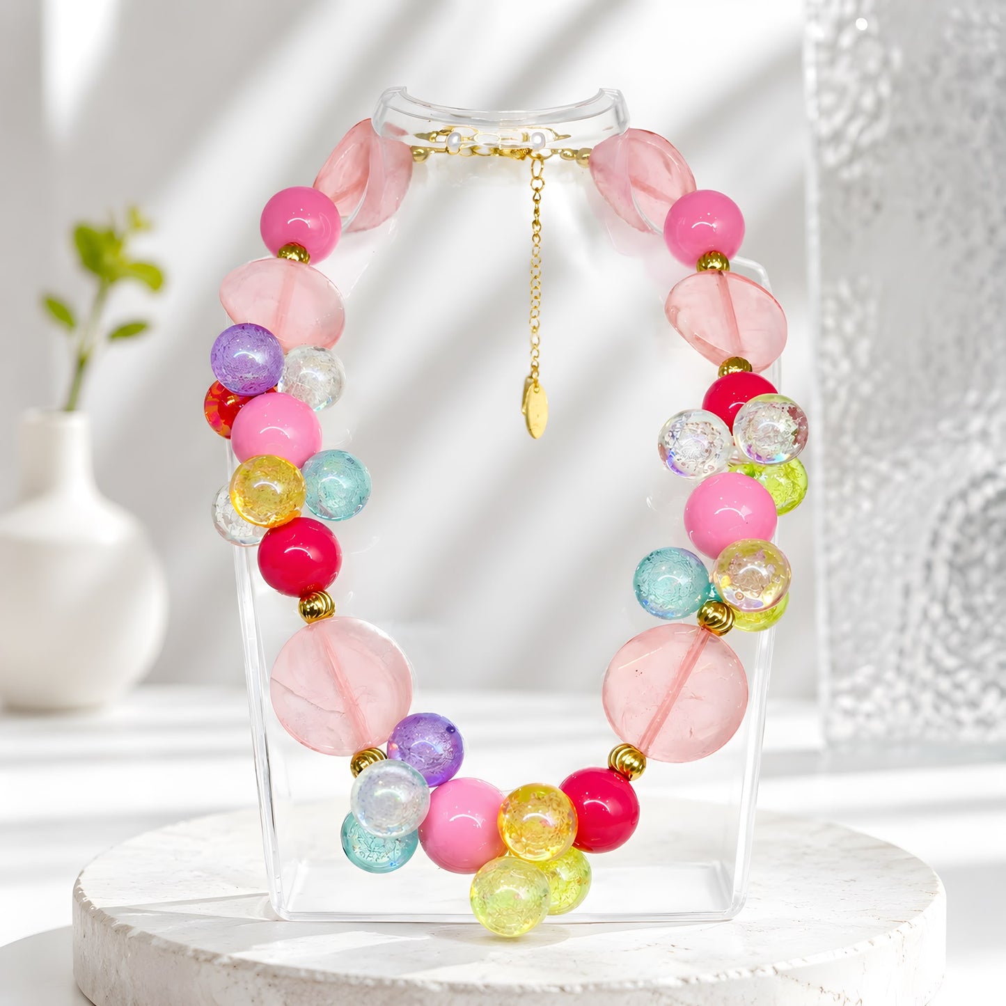 Babels – Handmade Colorful Beaded Statement Necklace by Illari – One of a Kind