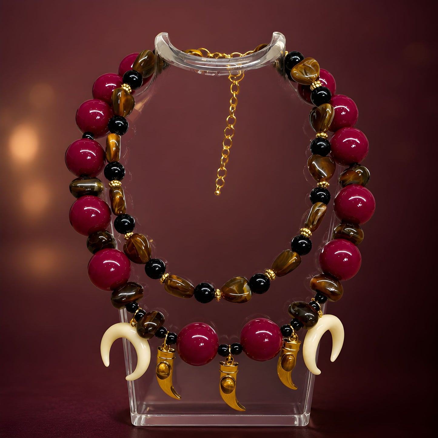 Crimson Fang Handmade Necklace by Illari