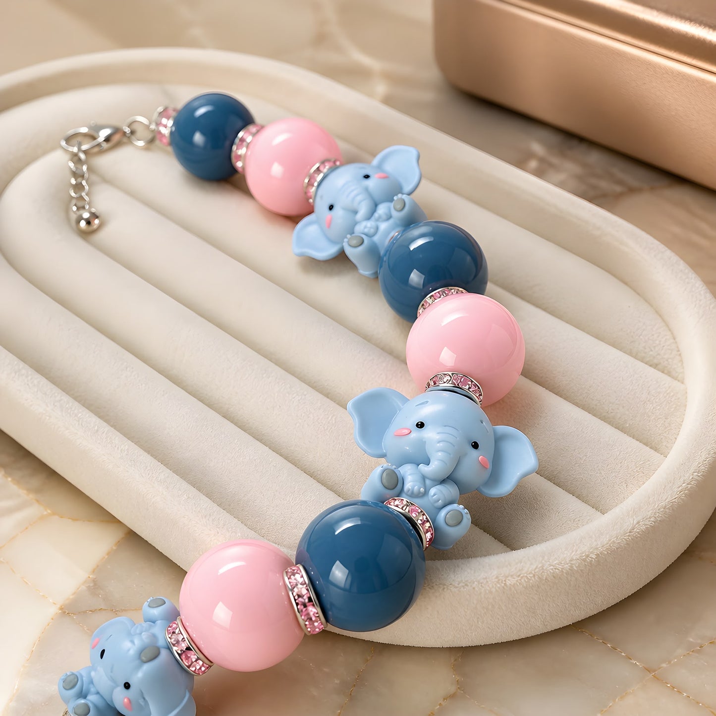 Dumbo – Handmade Beaded Elephant Statement Necklace by Illari – One of a Kind