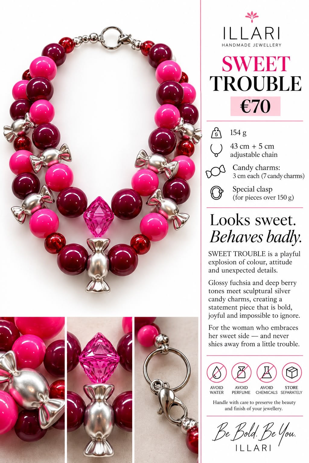 SWEET TROUBLE- Statement Halskette von Illari