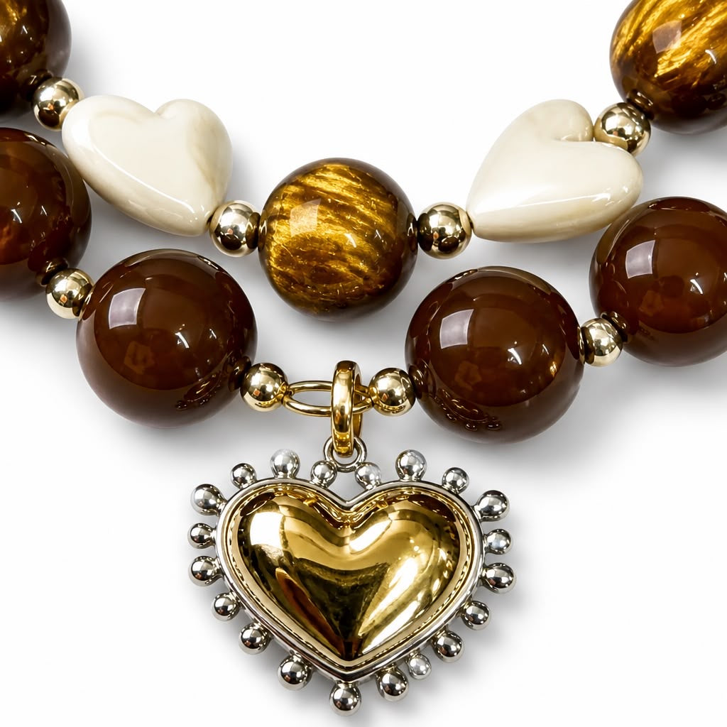 Café Doré Handmade Statement Necklace by Illari