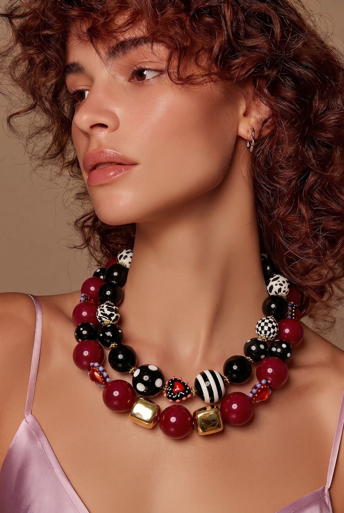 Handmade Pearl Layered Necklace Tainted Love by Illari