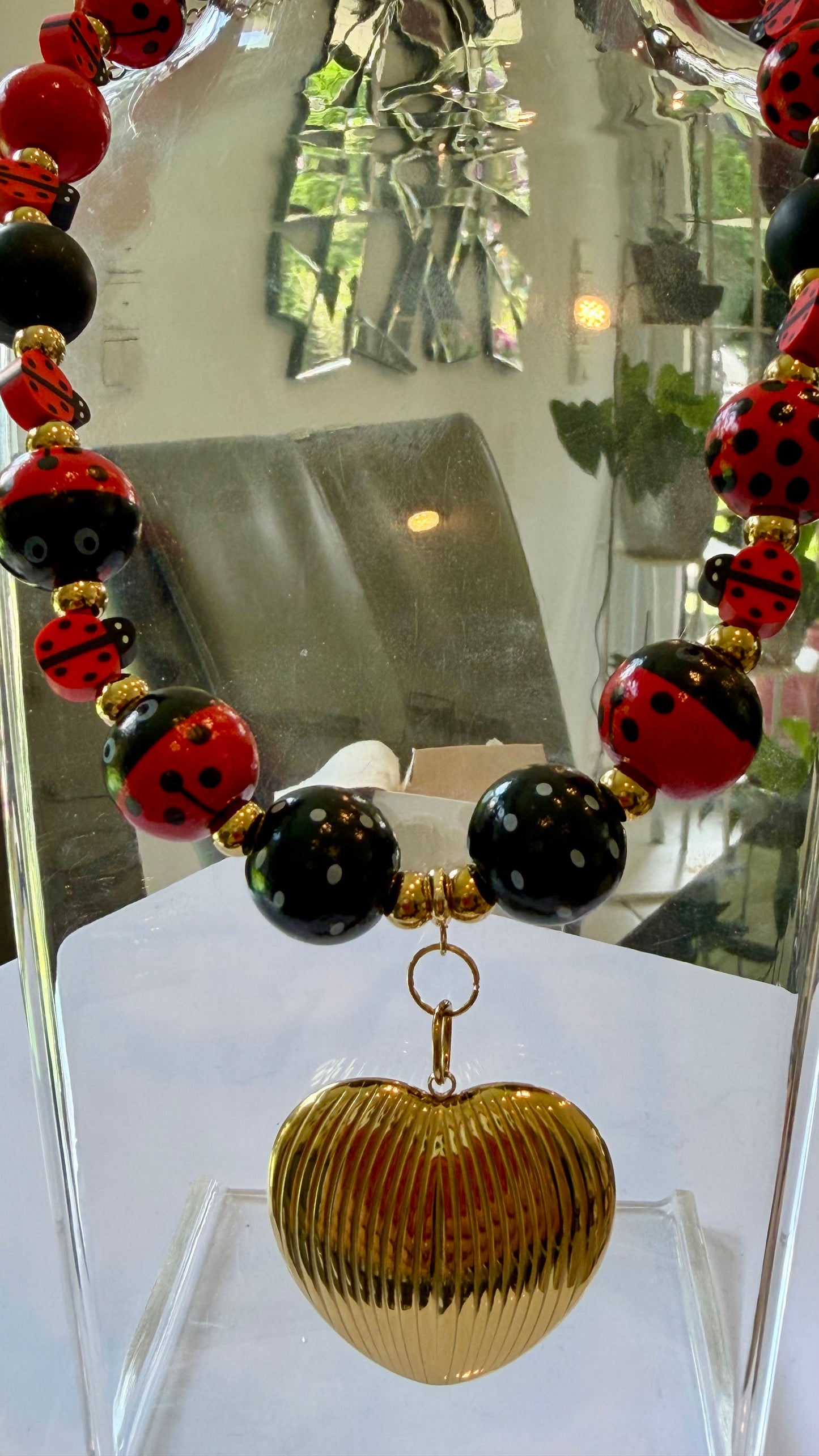 Lady Bug Handmade Necklace by Illari