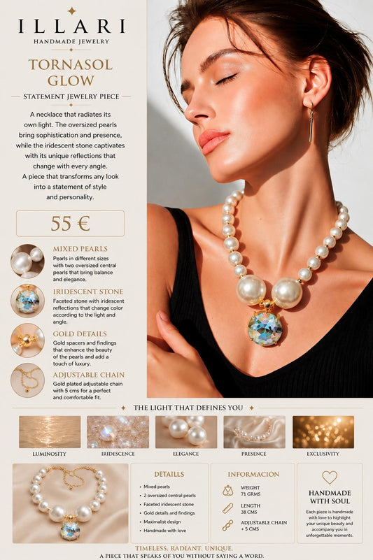 Tornasol Glow Handmade Necklace by Illari