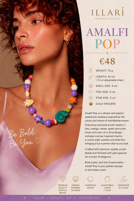 Amalfi Pop Handmade Statement Necklace by Illari