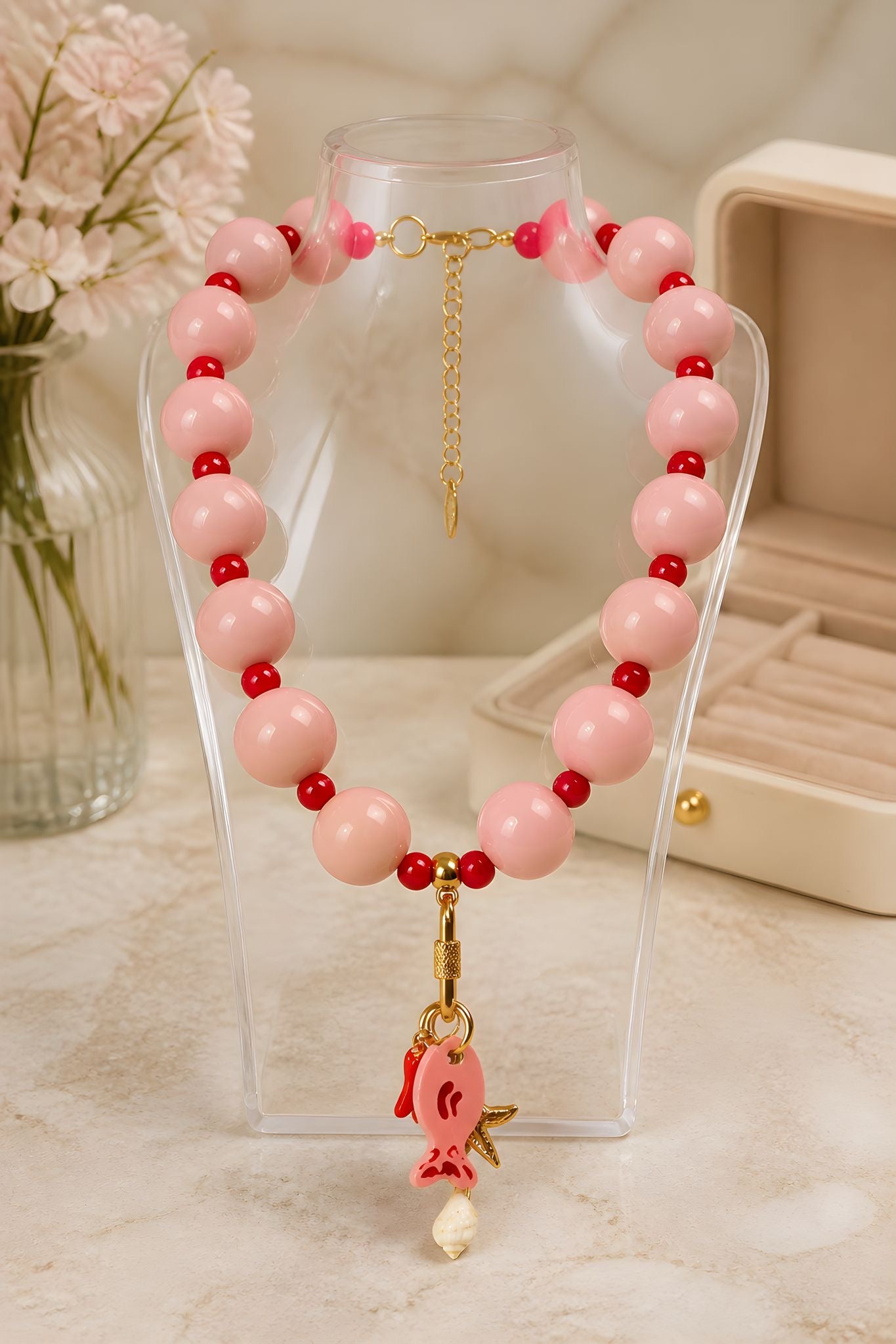 Koi - Beaded Handmade Statement Necklace by Illari – One of a Kind
