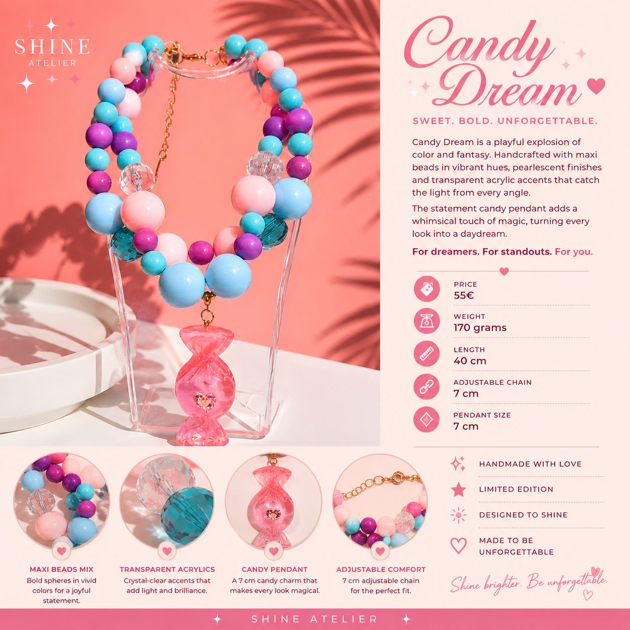 Candy Dream Handmade Necklace by Illari