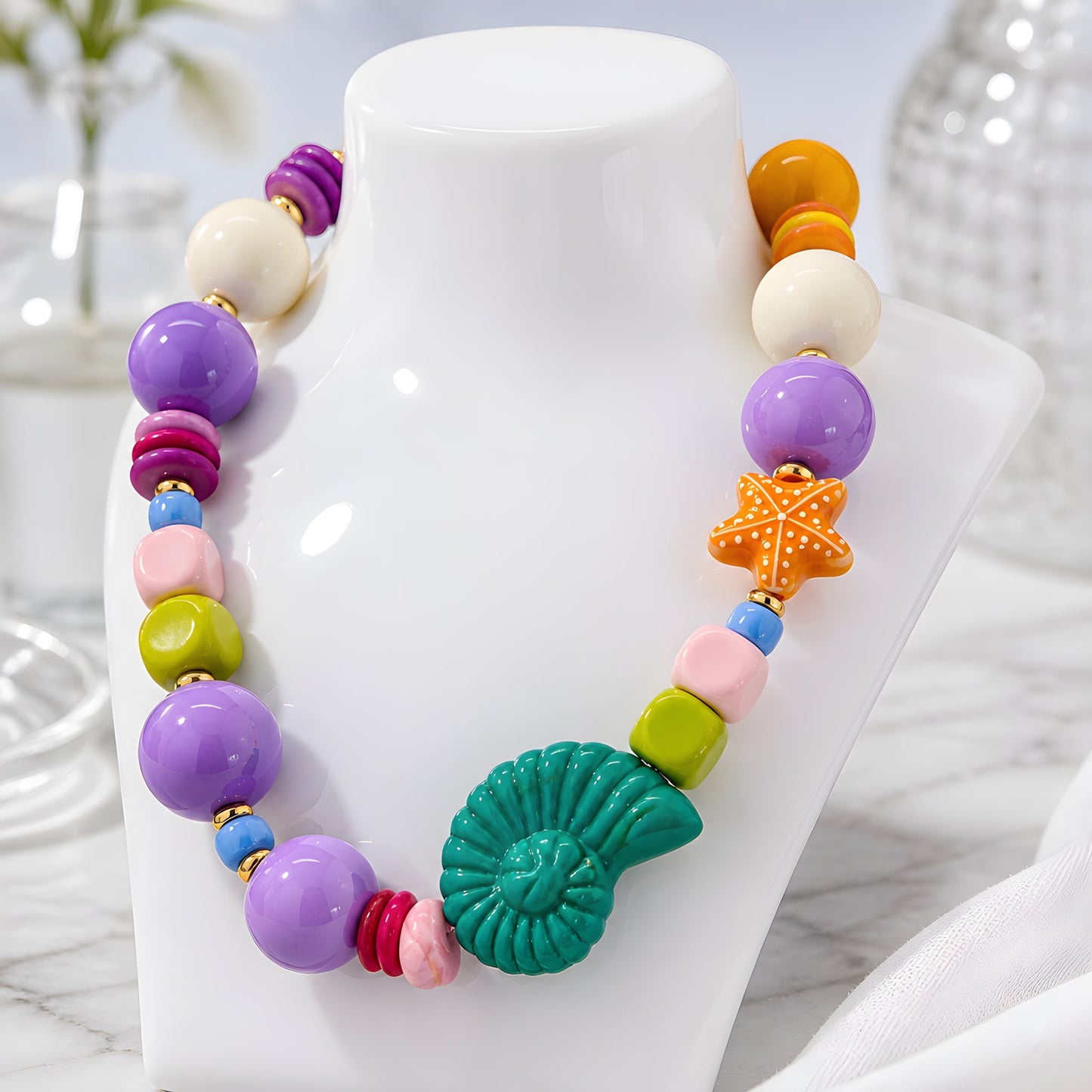 Amalfi Pop Handmade Statement Necklace by Illari