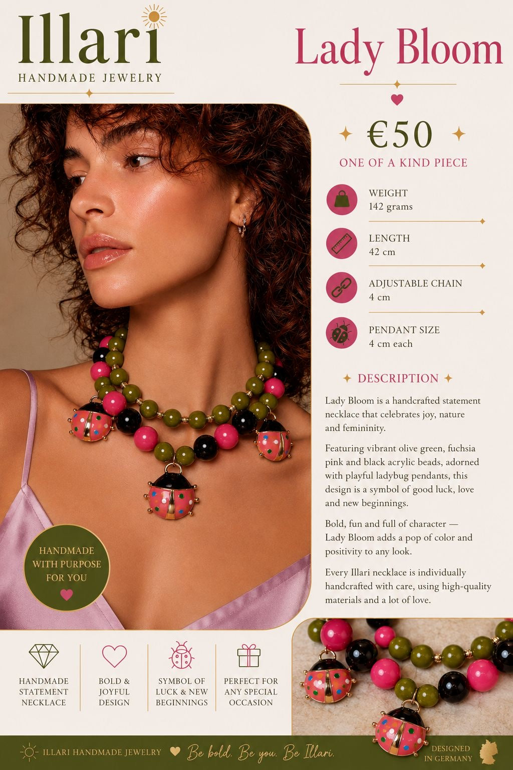 Lady Bloom Handmade Necklace by Illari