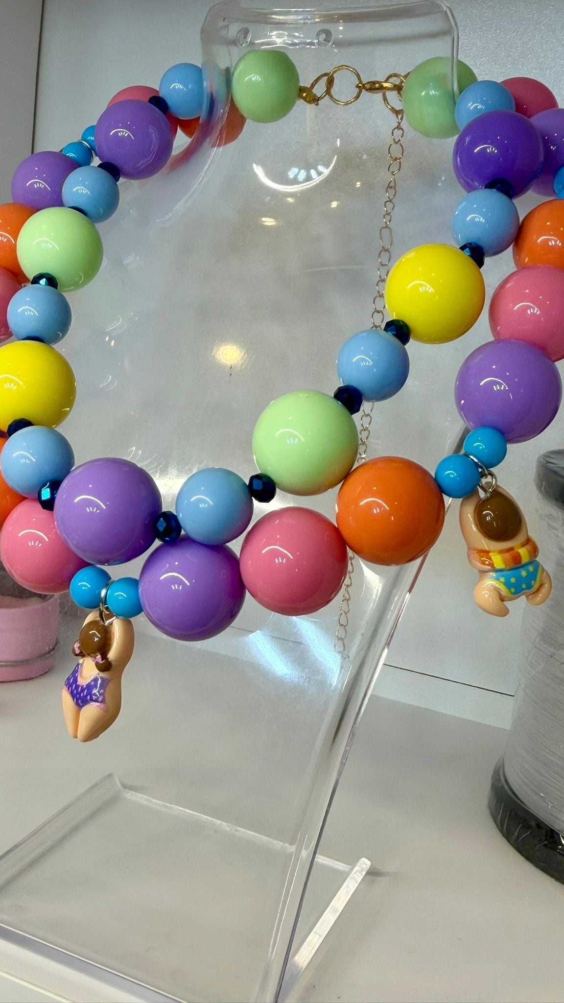 La Playa – Double Layer Handmade Statement Necklace by Illari – One of a Kind