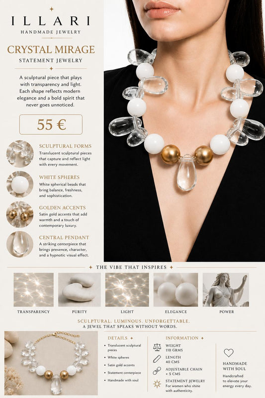 CRYSTAL MIRAGE Handmade Necklace by Illari
