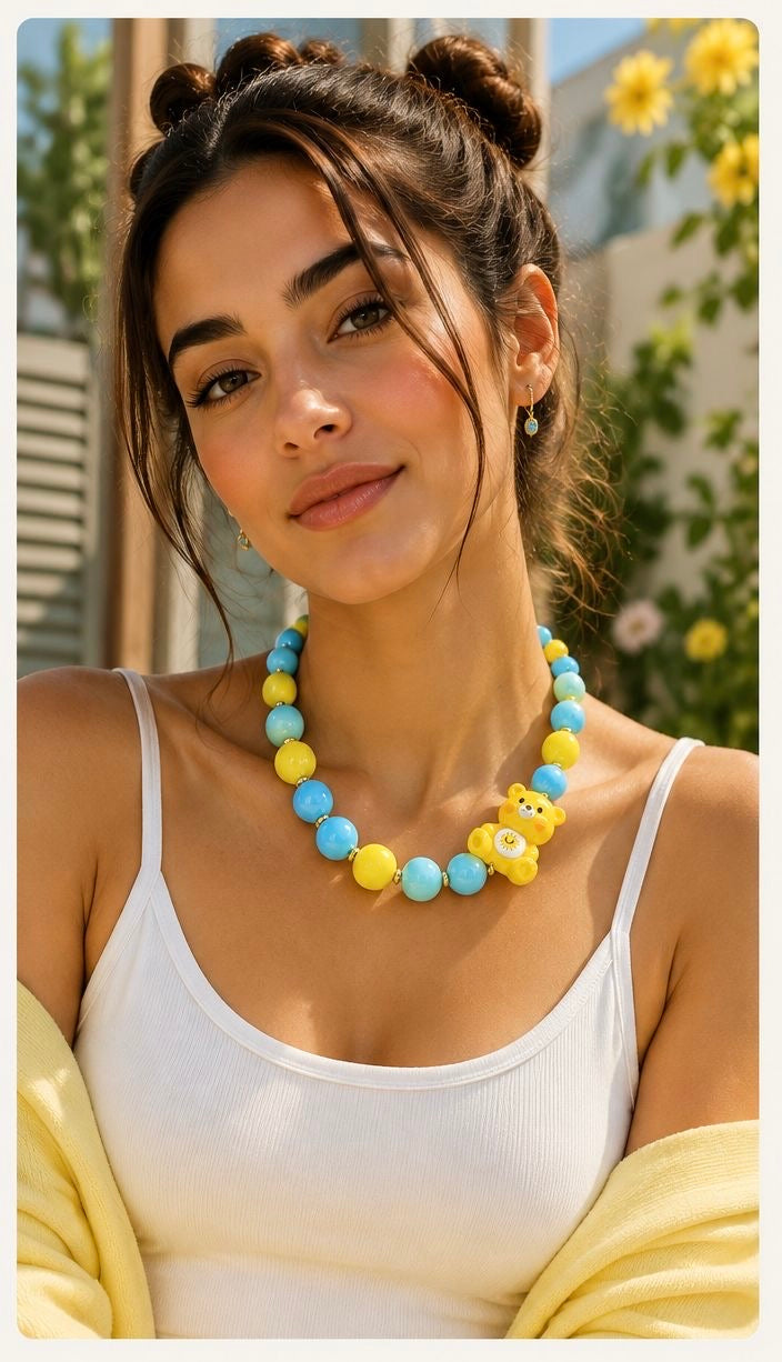 Blue Smile Handmade Necklace by Illari
