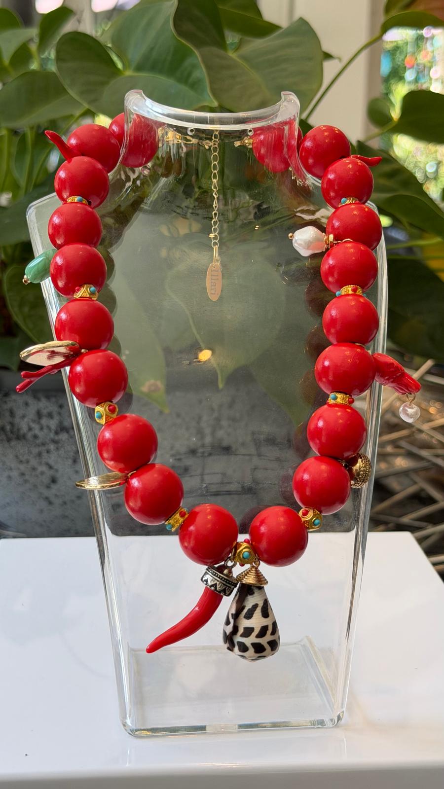 Roja Pasión Handmade Necklace by Illari
