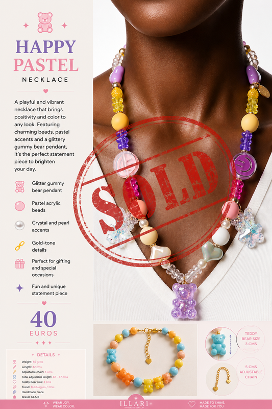 Happy Pastel Handmade Necklace by Illari