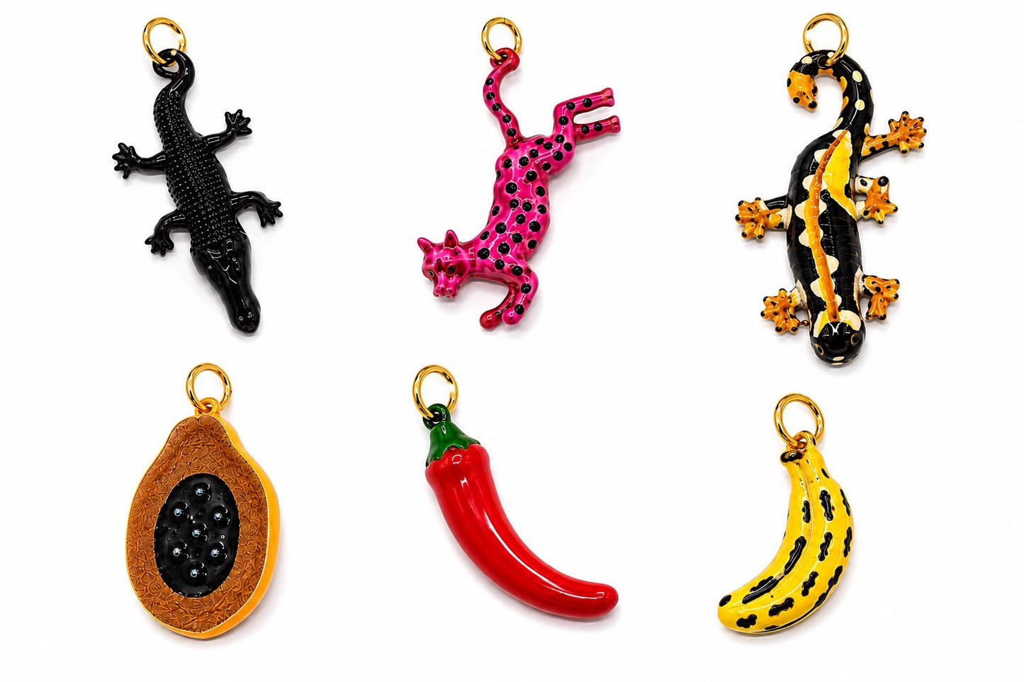 Mambo – Colourful Statement Necklace with Animal & Tropical Pendants | Unique Piece