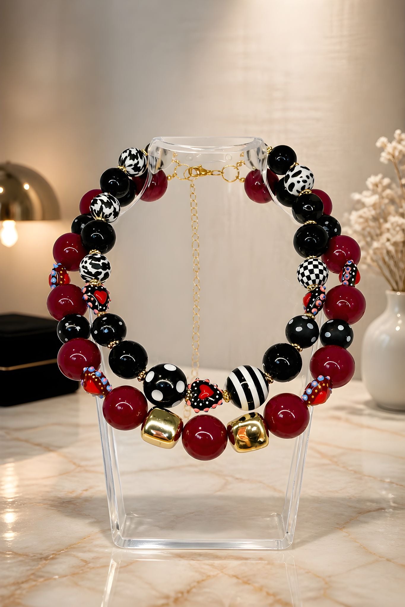 Handmade Pearl Layered Necklace Tainted Love by Illari
