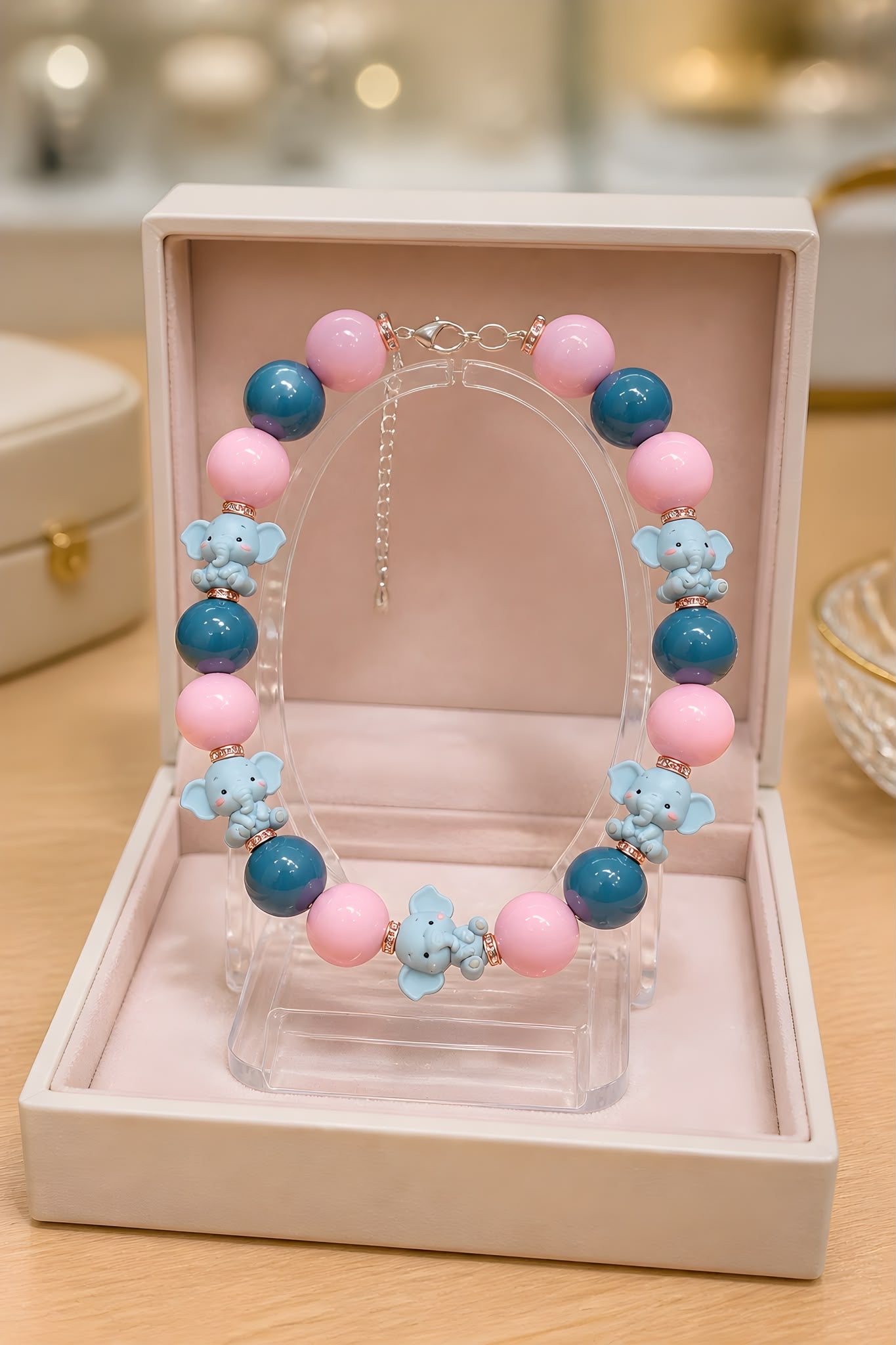 Dumbo – Handmade Beaded Elephant Statement Necklace by Illari – One of a Kind