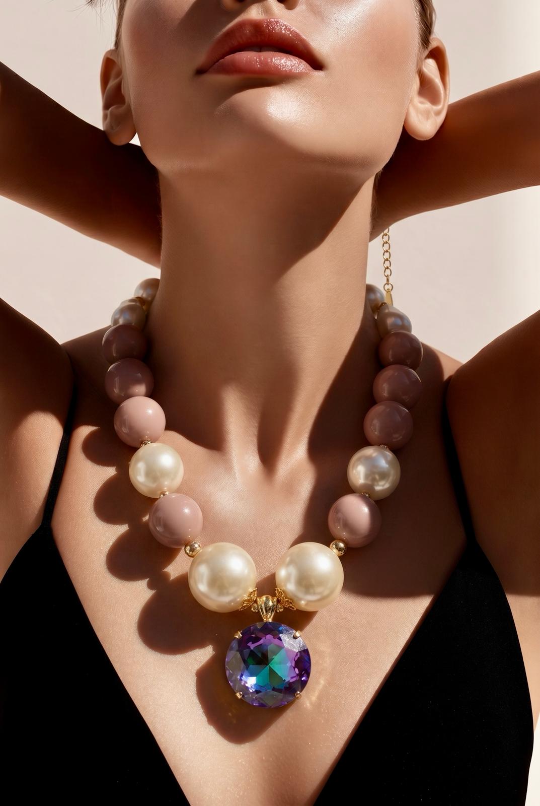 ORQUÍDEA GEM Handmade Necklace by Illari