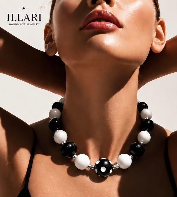 Polka Chic Handmade Necklace by Illari