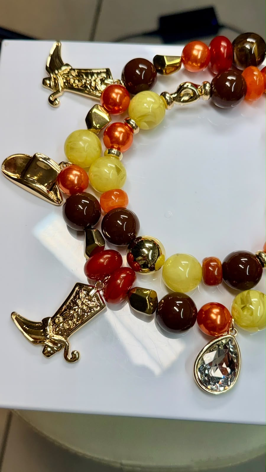 Golden Rodeo Handmade Statement Necklace by Illari