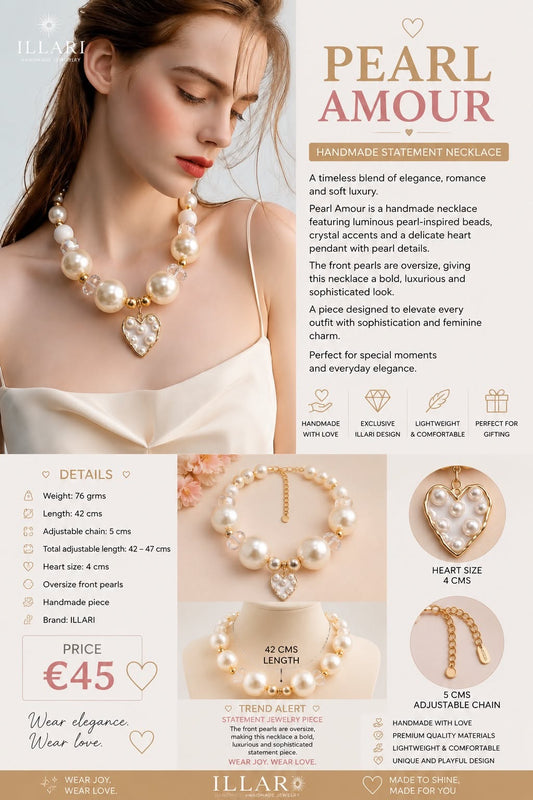 Pearl Amour Handmade Necklace by Illari
