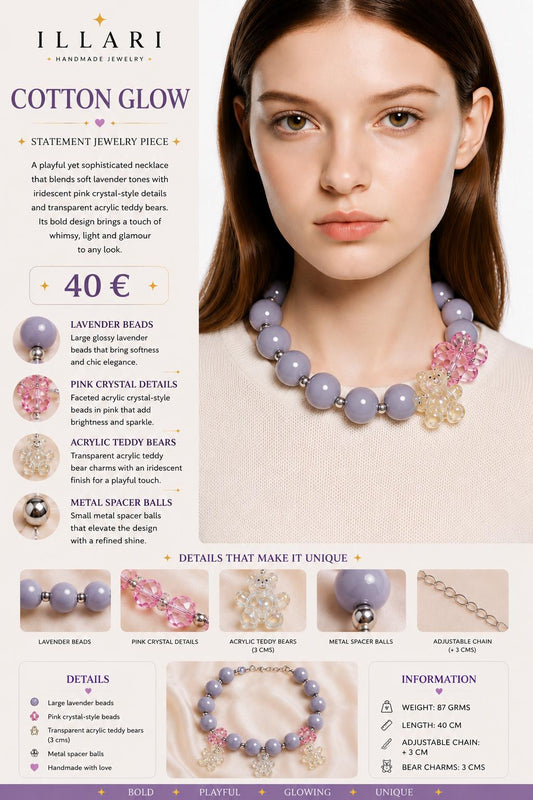 Cotton Glow Handmade Necklace by Illari