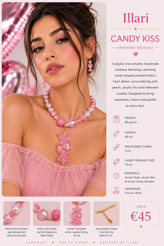 Candy Kiss Handmade Necklace by Illari