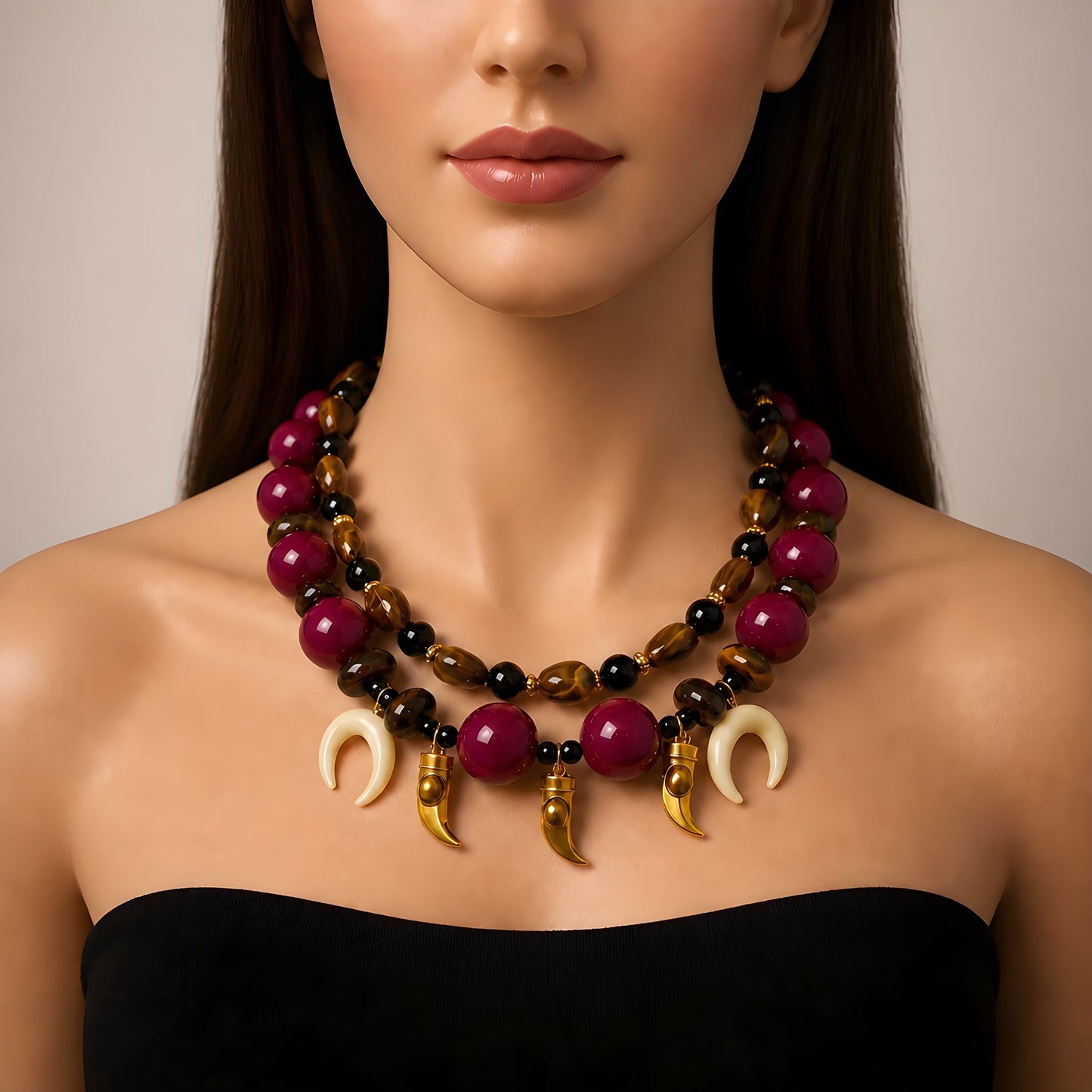 Crimson Fang Handmade Necklace by Illari