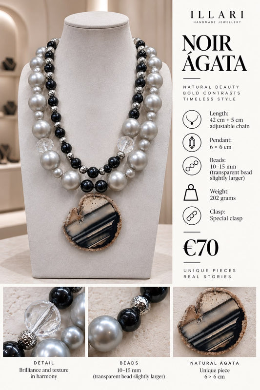 Noir Ágata Handmade Necklace by Illari