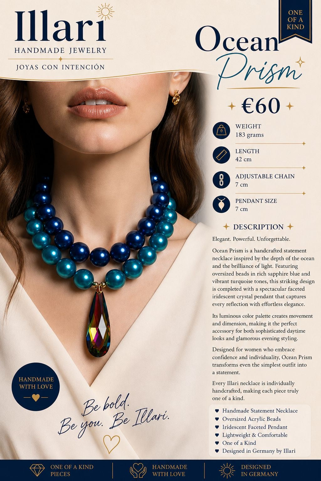 Ocean Prism Handmade Necklace by Illari
