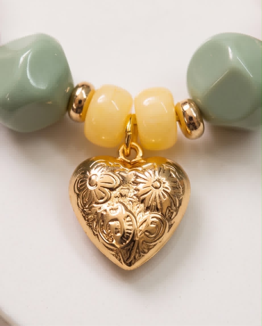El Relicario Handmade Heart Charm Necklace by Illari