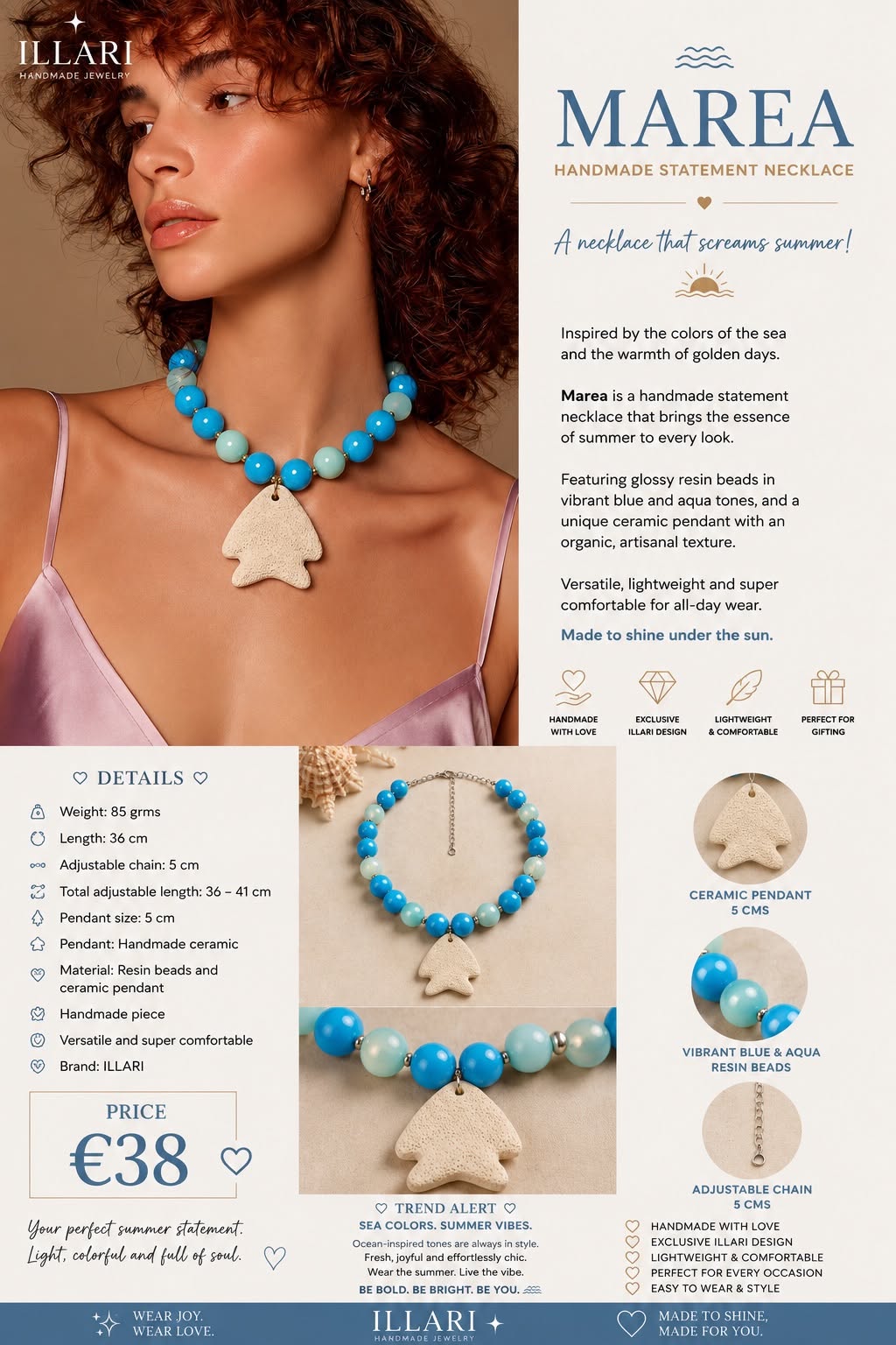 Marea Handmade Necklace by Illari