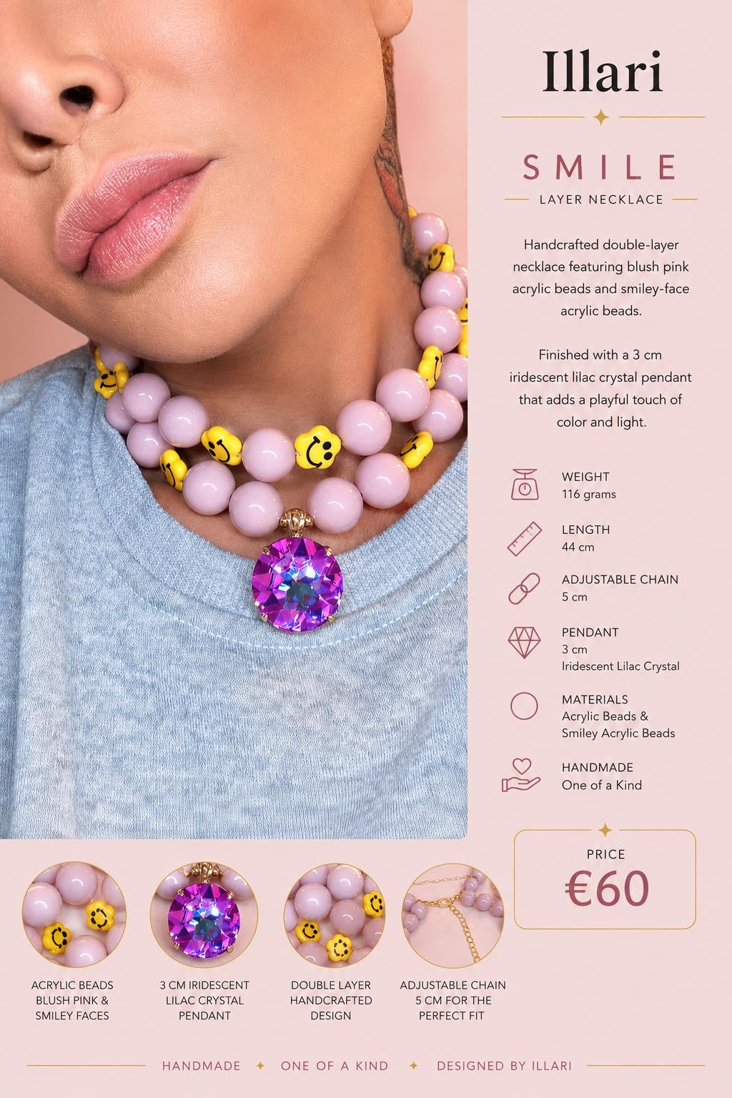 Smile Handmade Necklace by Illari