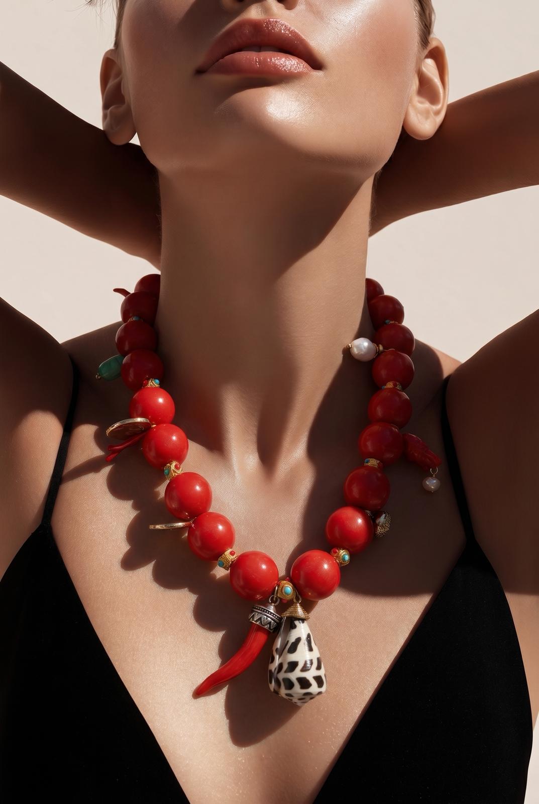 Roja Pasión Handmade Necklace by Illari