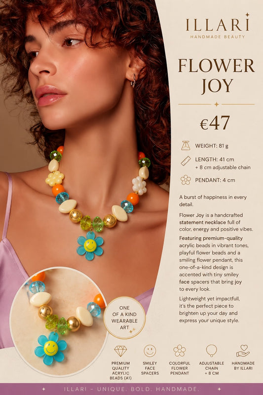 Flower Joy Handmade Statement Necklace by Illari