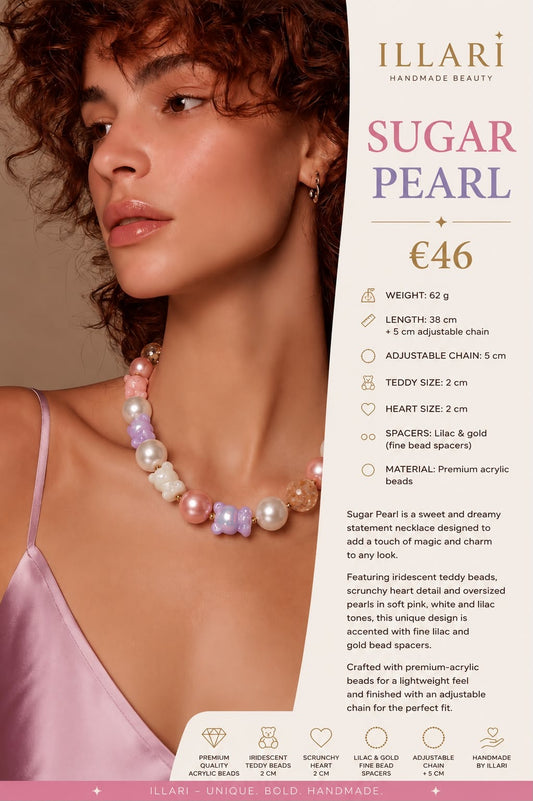 Sugar Pearl Handmade Statement Necklace by Illari