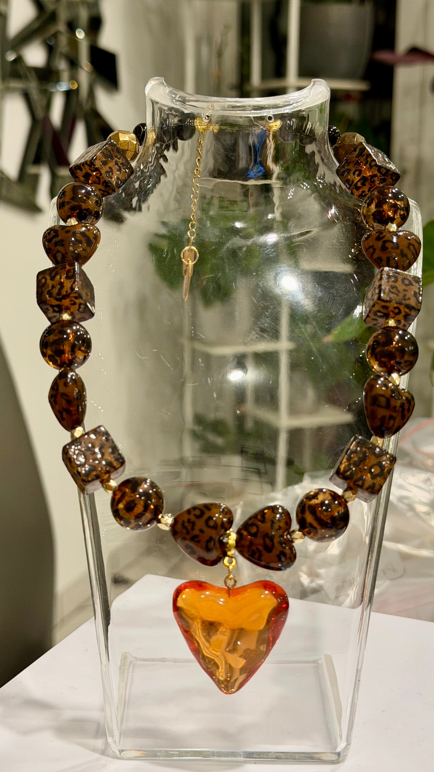Leopard Glow Handmade Necklace by Illari