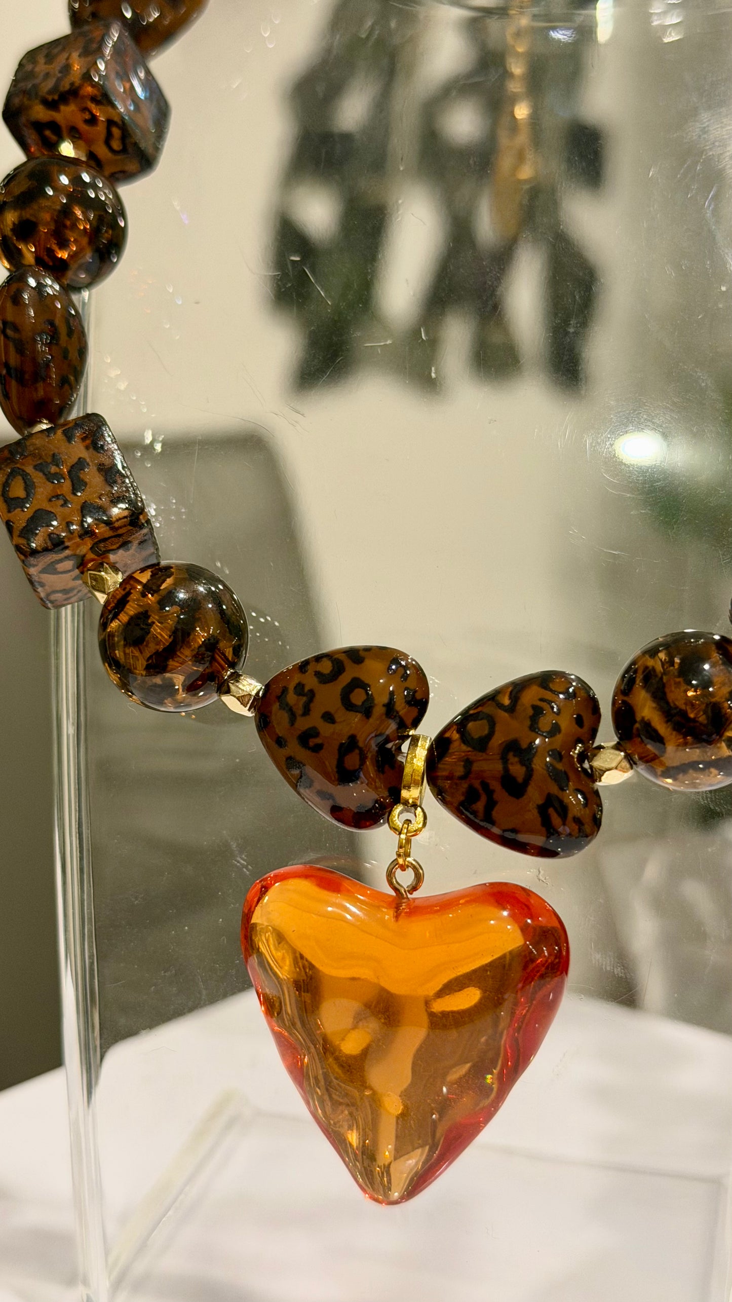 Leopard Glow Handmade Necklace by Illari