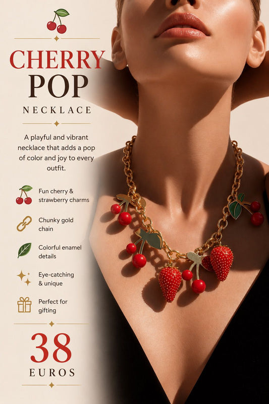 Cherry Pop Handmade Necklace by Illari