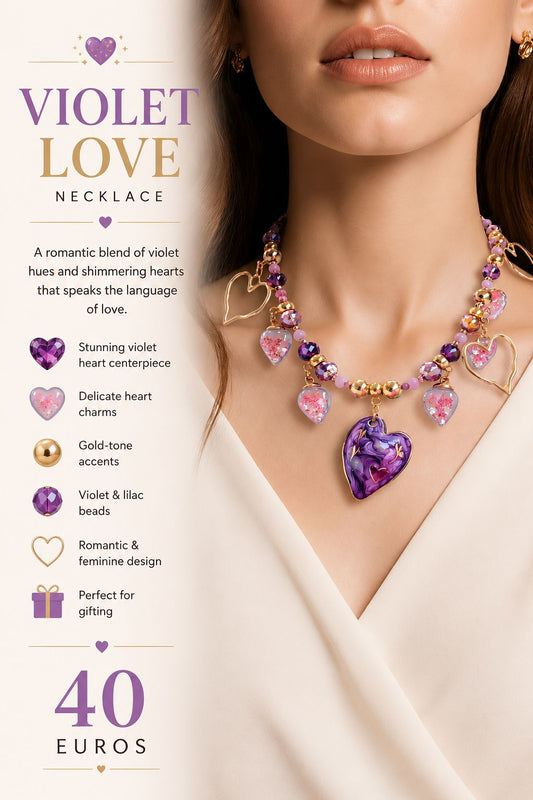 Violet Love Handmade Necklace by Illari