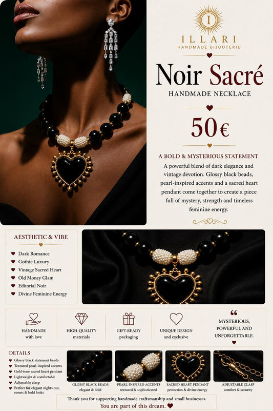 Noir Sacré Handmade Necklace by Illari