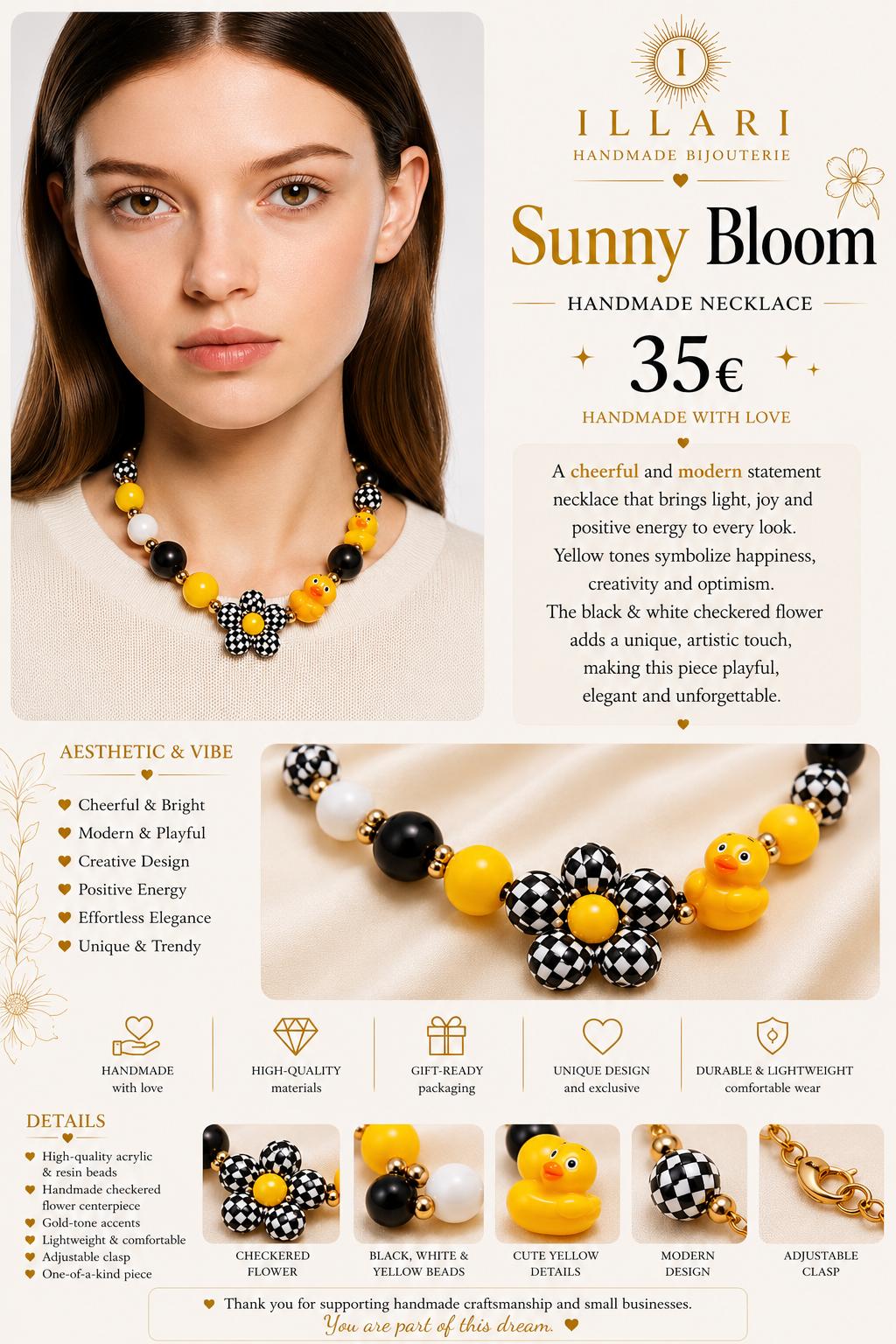 Sunny Bloom Handmade Necklace by Illari