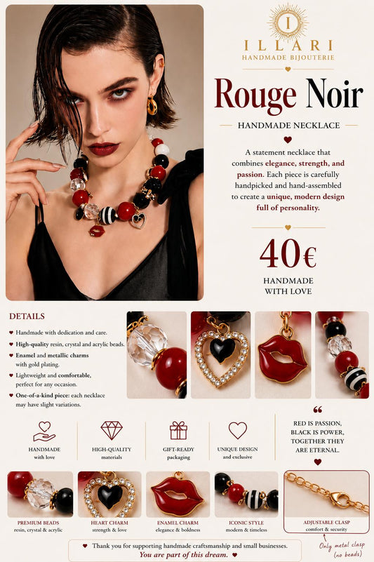 Rouge Noir Handmade Necklace by Illari